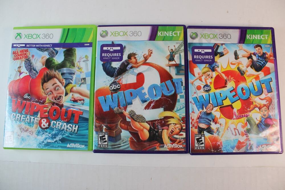 3 Game Lot: Wipeout 2 + 3 + Create & Crash (Microsoft Xbox 360) Authentic